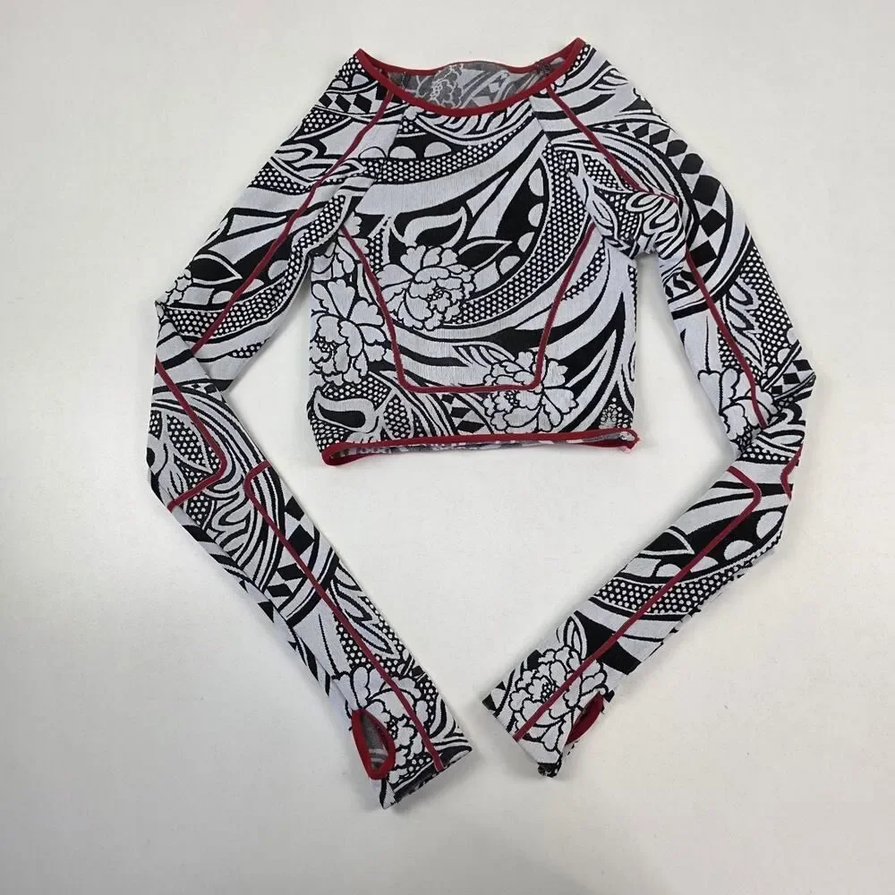 Free People‎ Movement Seamless Padma Layer Top XS Long Sleeve Active Wear